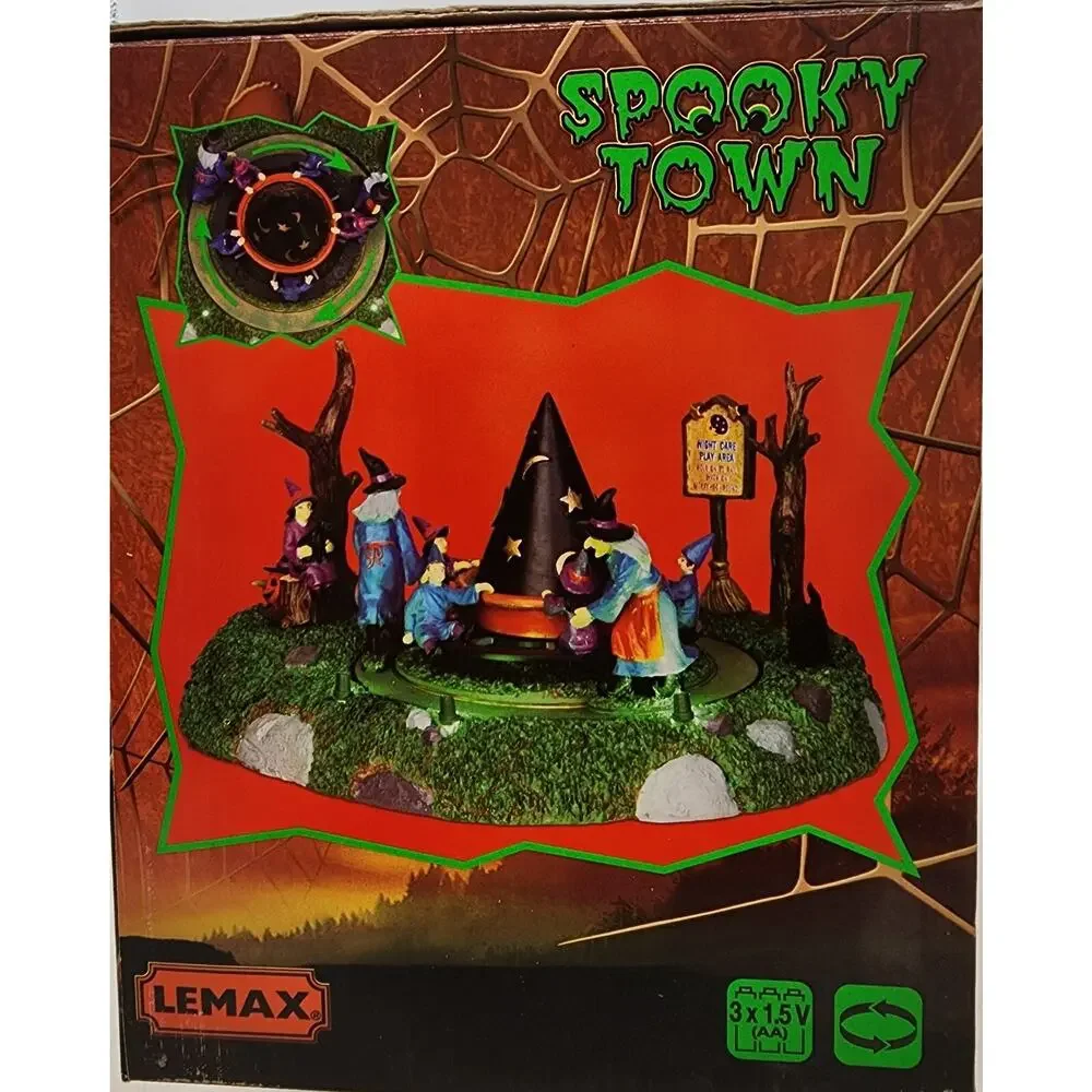 Rare Lemax Spooky Town 2014 Playtime Night Care Play Area #44733 NIB